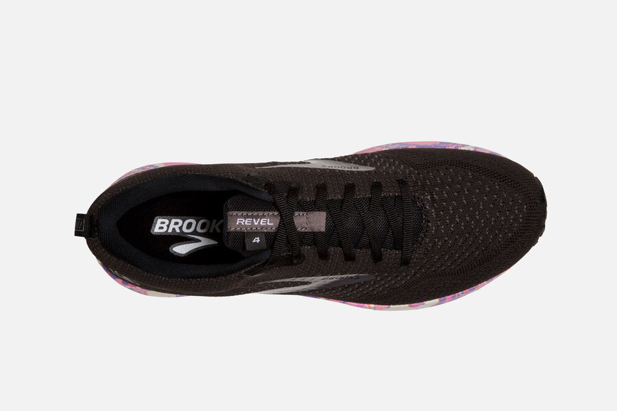 Brooks Running Shoes - Revel 4 Road Mens - Black - RZP-741265